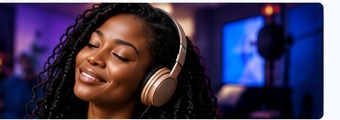 Listener enjoying Ghana radio